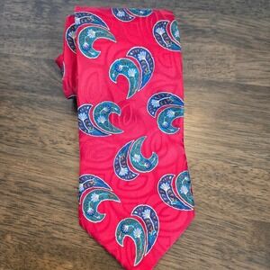 Austin Reed Red Paisley Silk Men's Necktie